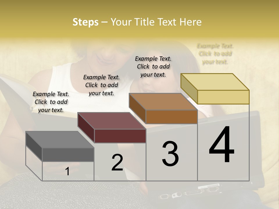 Photo Of A Woman With A Child Reading. PowerPoint Template