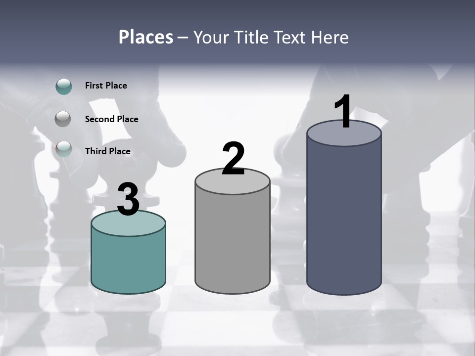 Two Players Facing Off On The Chess Board PowerPoint Template