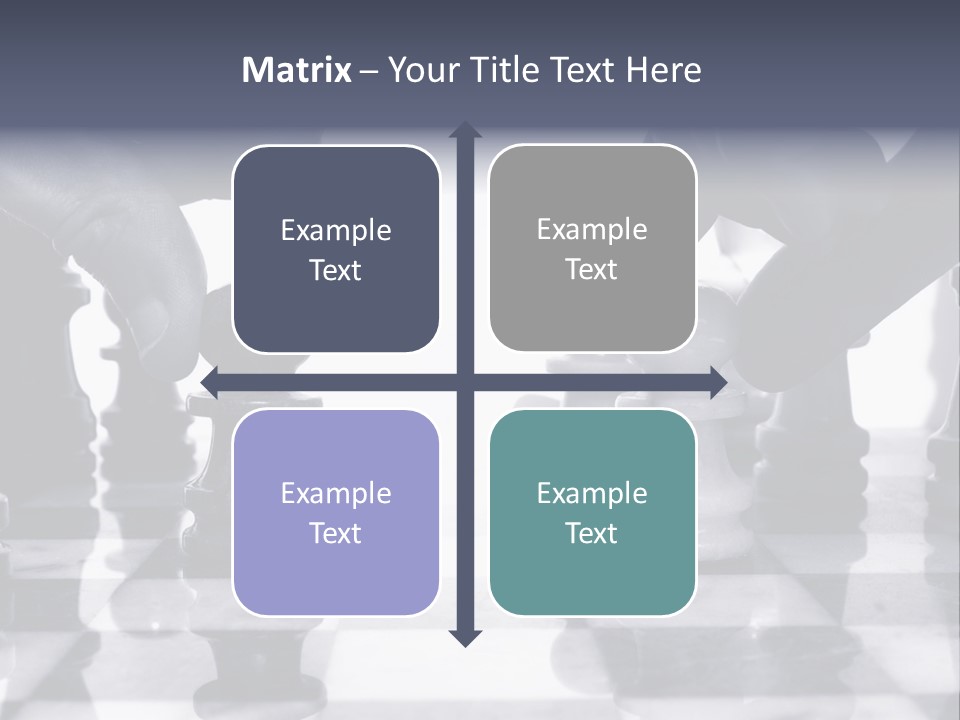 Two Players Facing Off On The Chess Board PowerPoint Template