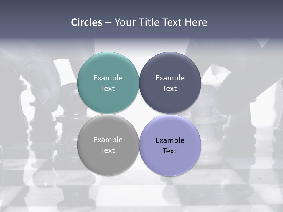 Two Players Facing Off On The Chess Board PowerPoint Template