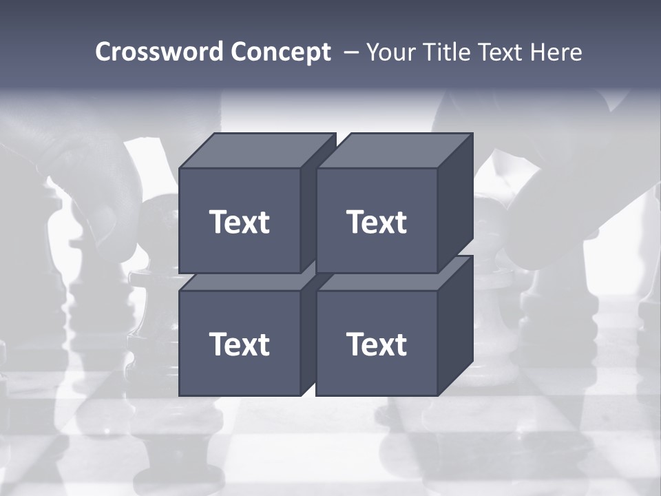Two Players Facing Off On The Chess Board PowerPoint Template