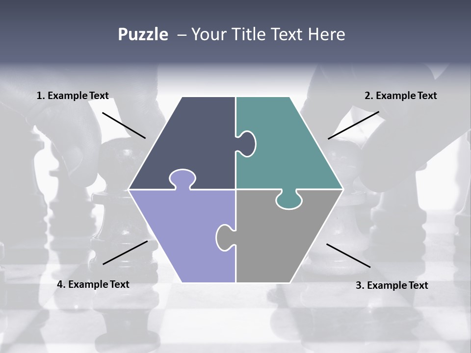 Two Players Facing Off On The Chess Board PowerPoint Template