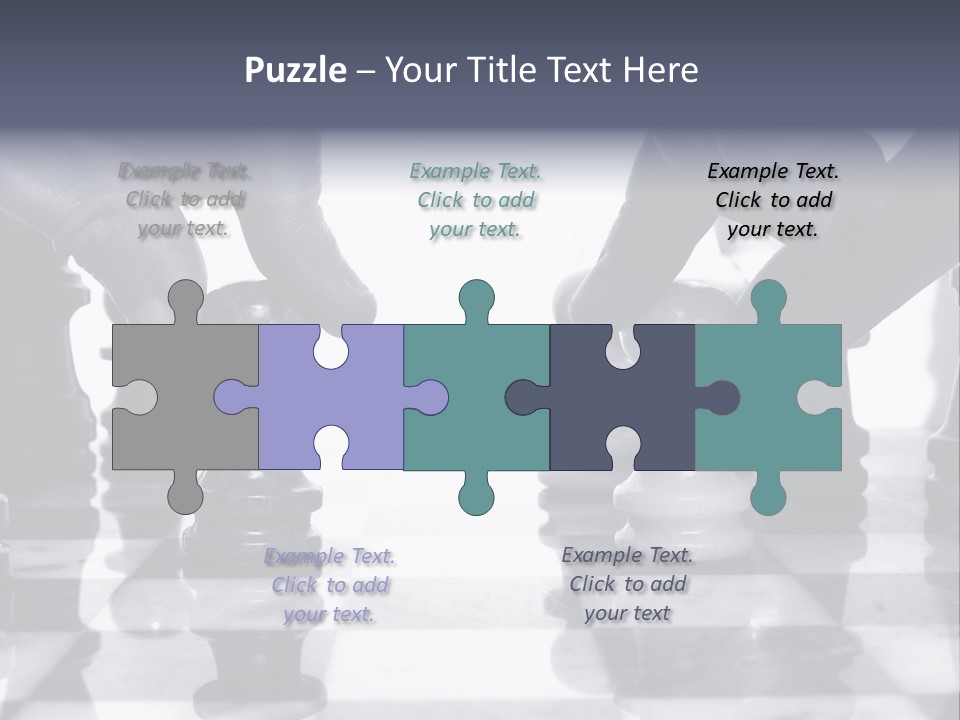 Two Players Facing Off On The Chess Board PowerPoint Template