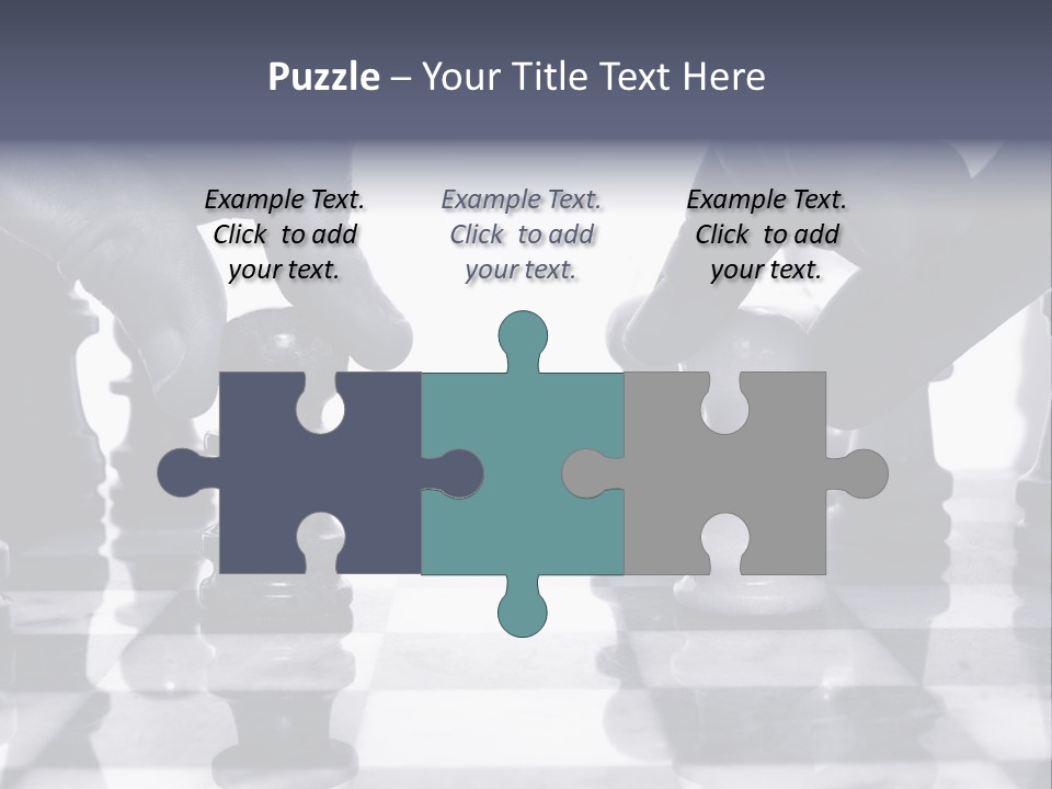 Two Players Facing Off On The Chess Board PowerPoint Template