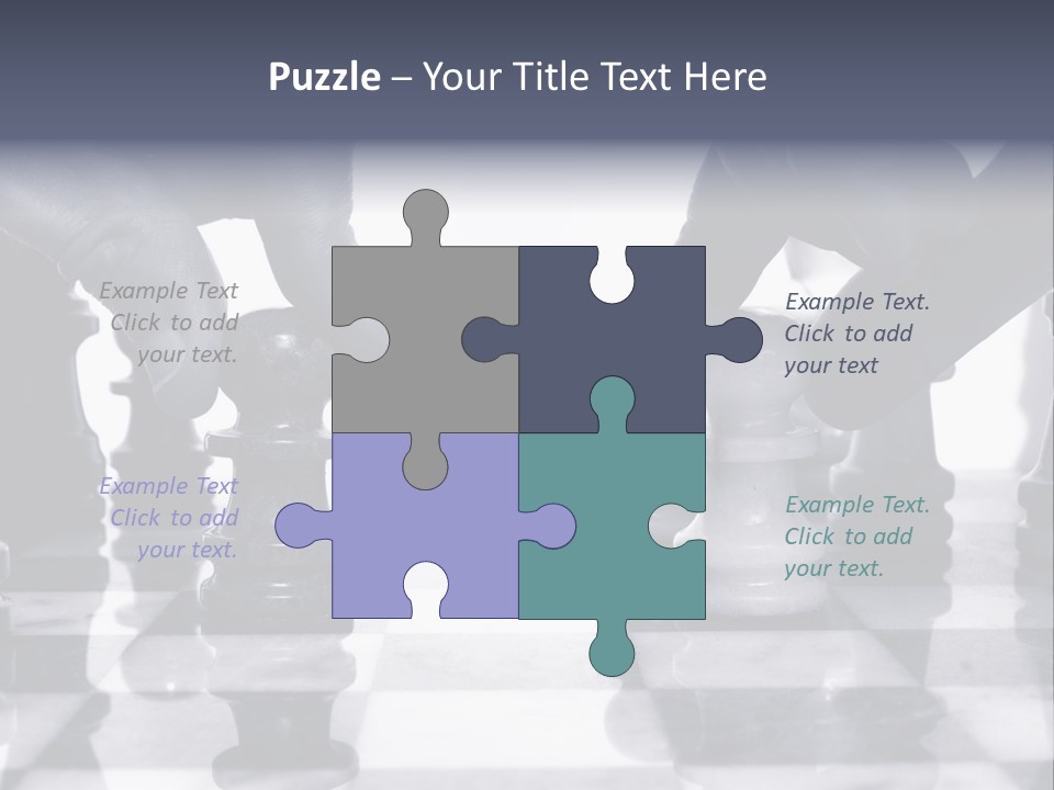 Two Players Facing Off On The Chess Board PowerPoint Template