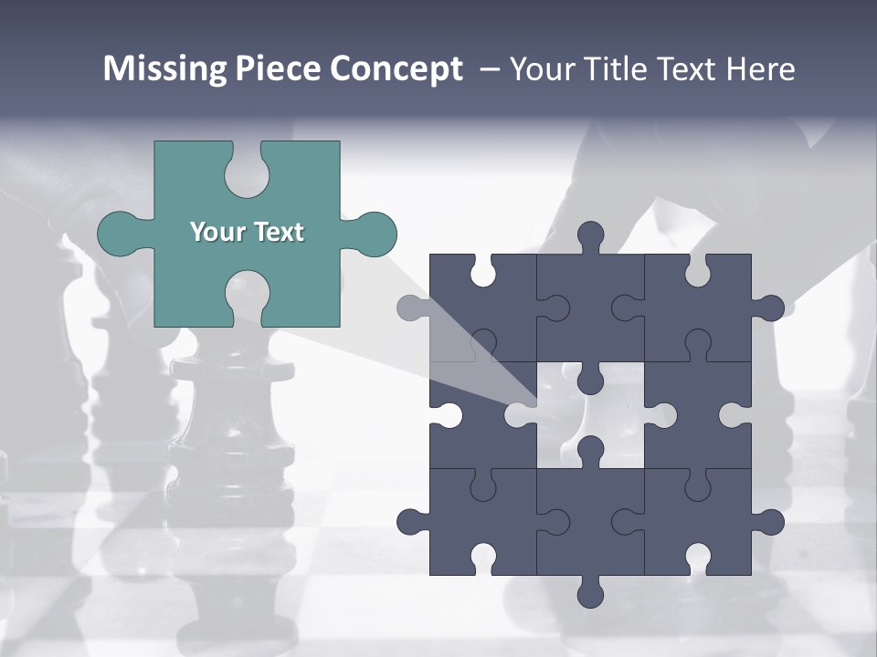 Two Players Facing Off On The Chess Board PowerPoint Template