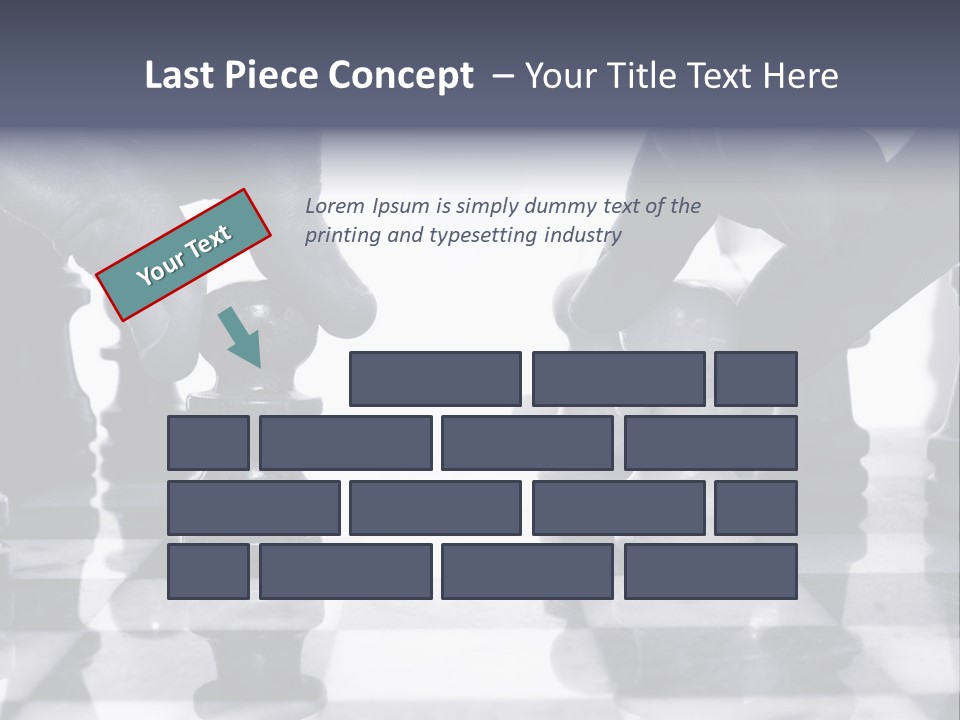 Two Players Facing Off On The Chess Board PowerPoint Template