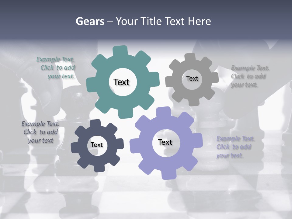 Two Players Facing Off On The Chess Board PowerPoint Template