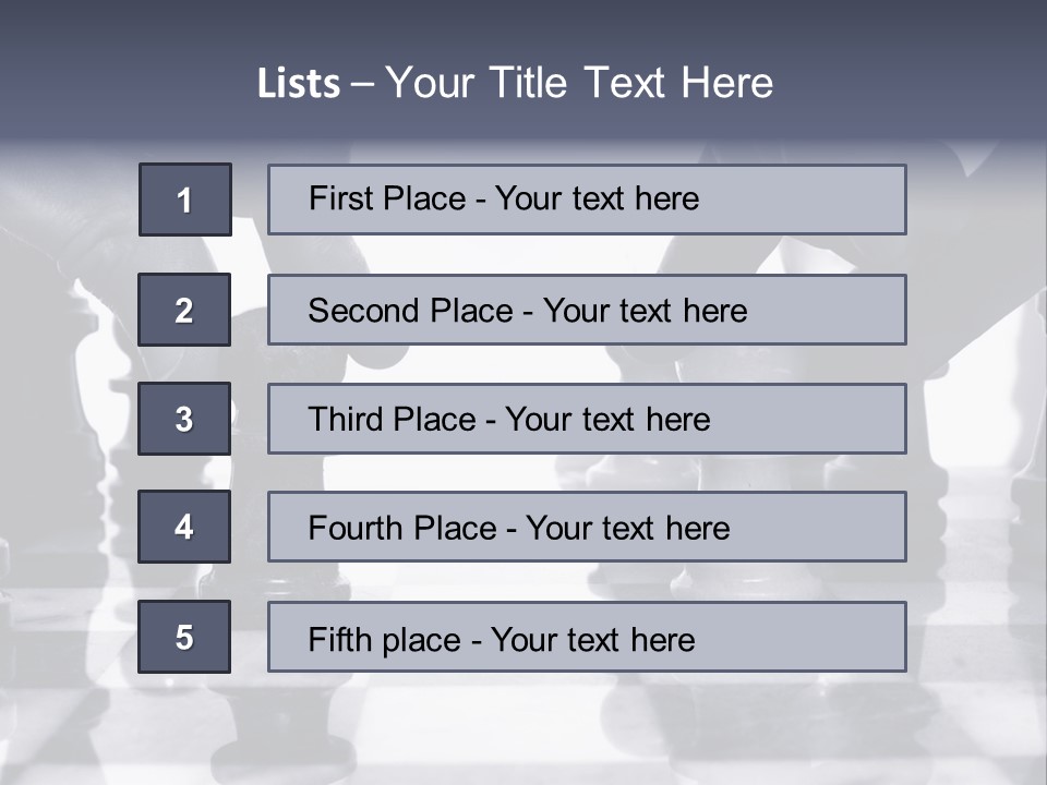 Two Players Facing Off On The Chess Board PowerPoint Template