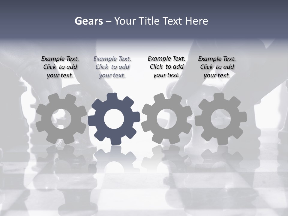 Two Players Facing Off On The Chess Board PowerPoint Template