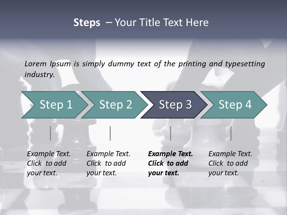 Two Players Facing Off On The Chess Board PowerPoint Template