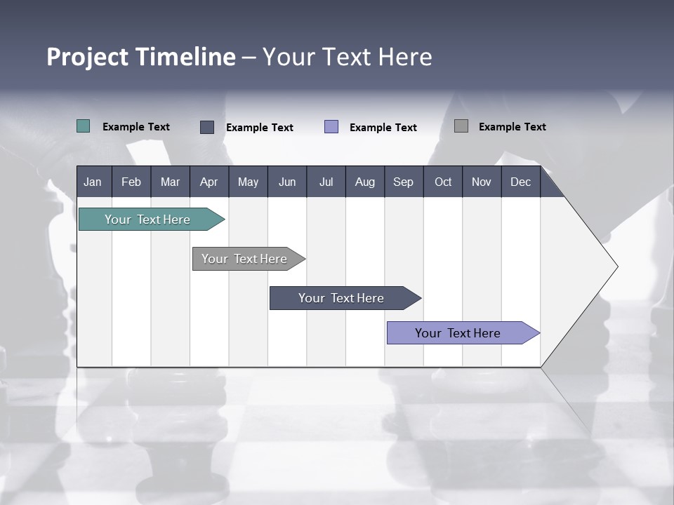 Two Players Facing Off On The Chess Board PowerPoint Template
