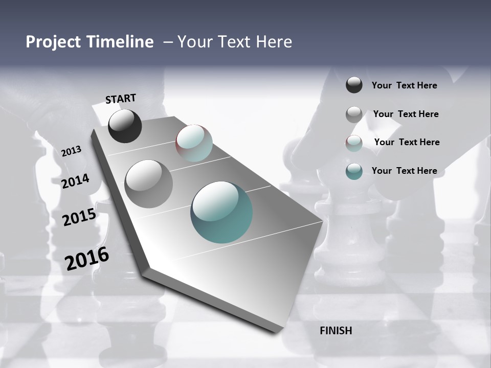 Two Players Facing Off On The Chess Board PowerPoint Template