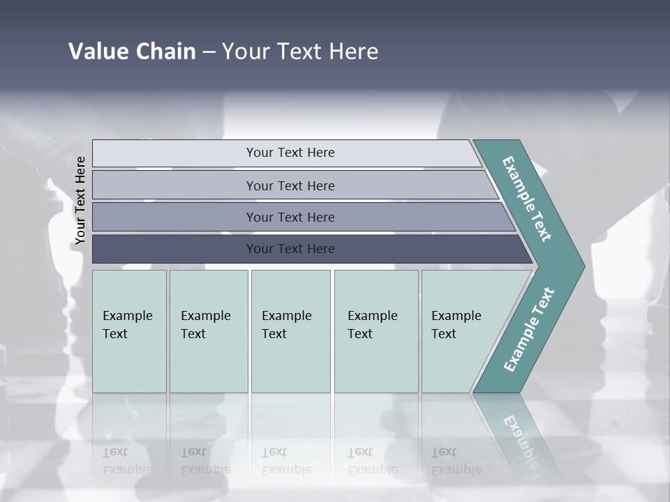 Two Players Facing Off On The Chess Board PowerPoint Template