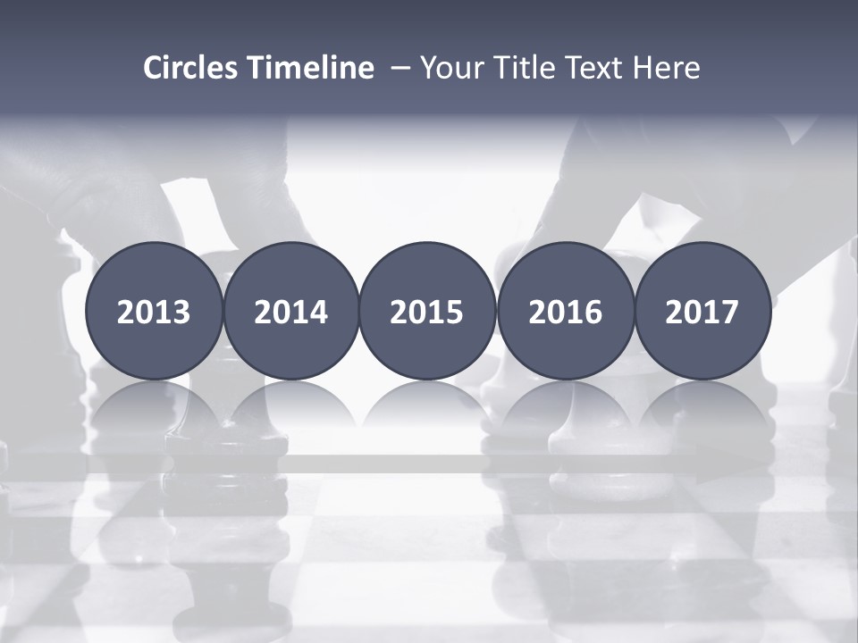 Two Players Facing Off On The Chess Board PowerPoint Template