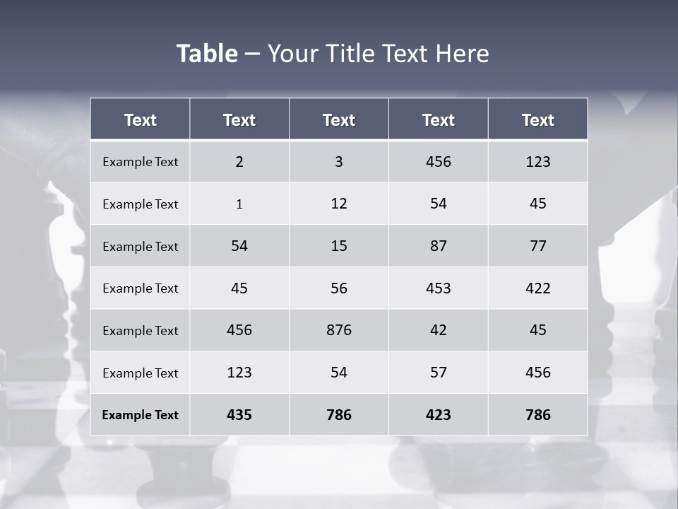 Two Players Facing Off On The Chess Board PowerPoint Template