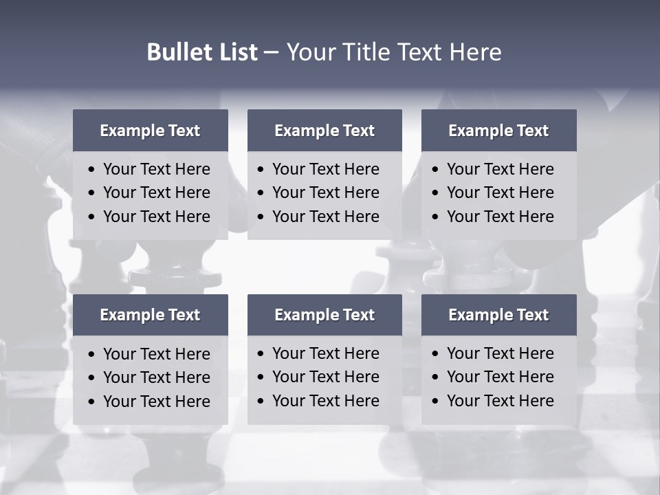 Two Players Facing Off On The Chess Board PowerPoint Template