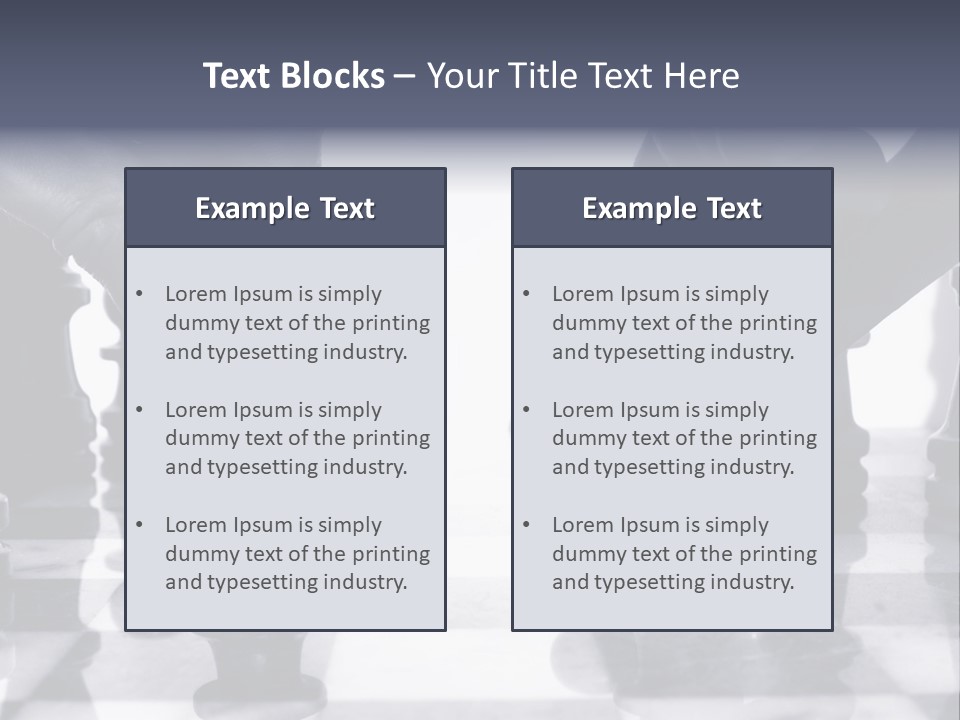 Two Players Facing Off On The Chess Board PowerPoint Template