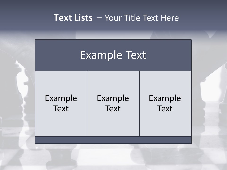 Two Players Facing Off On The Chess Board PowerPoint Template