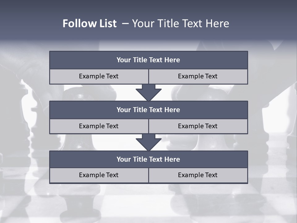 Two Players Facing Off On The Chess Board PowerPoint Template
