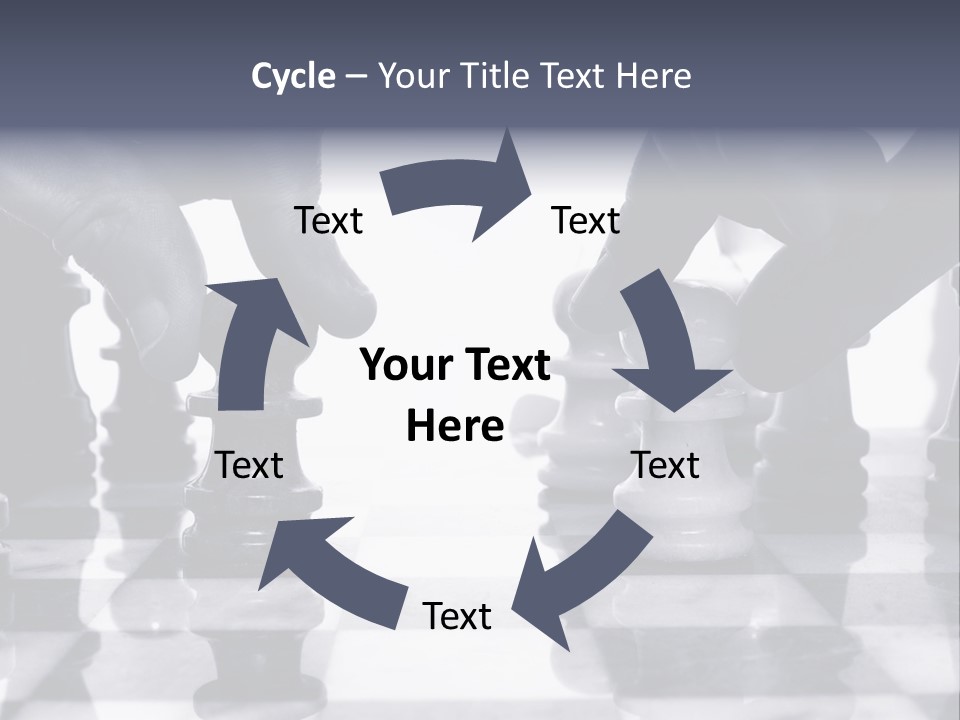 Two Players Facing Off On The Chess Board PowerPoint Template