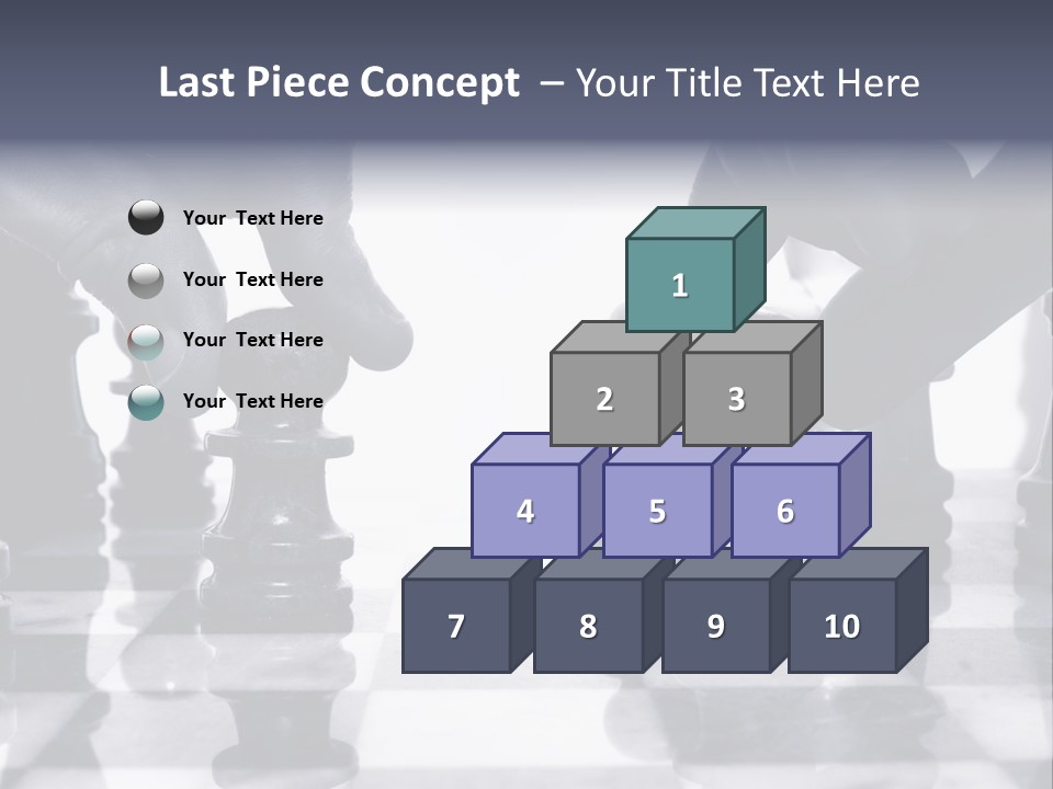 Two Players Facing Off On The Chess Board PowerPoint Template
