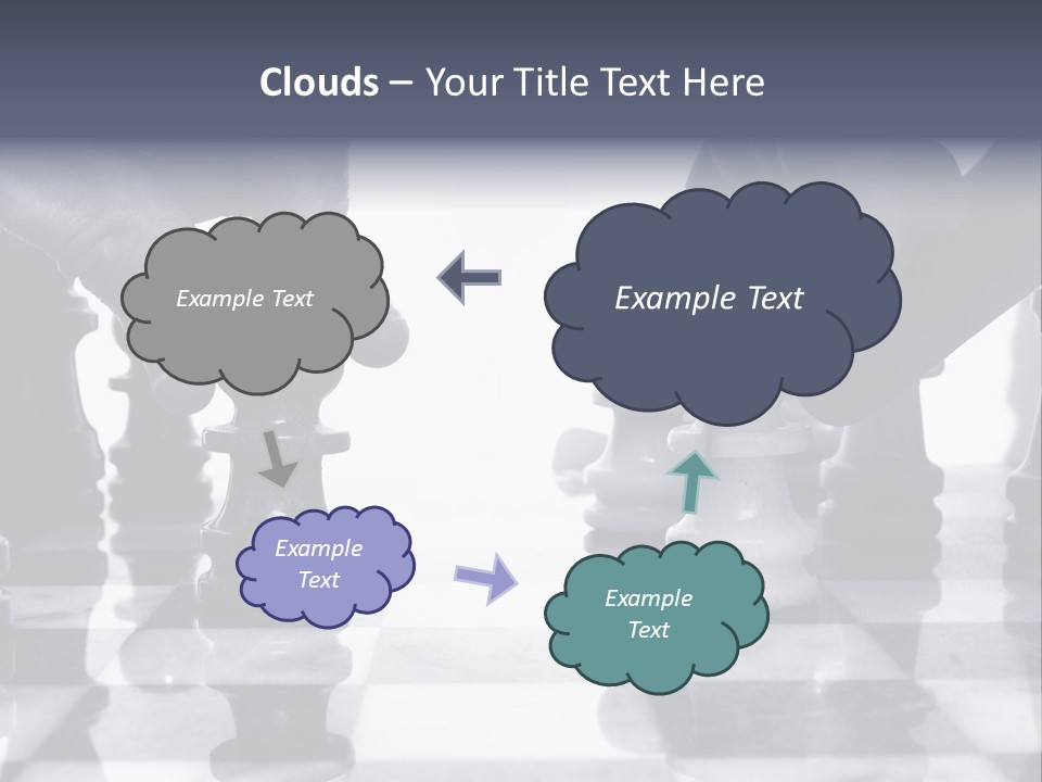 Two Players Facing Off On The Chess Board PowerPoint Template