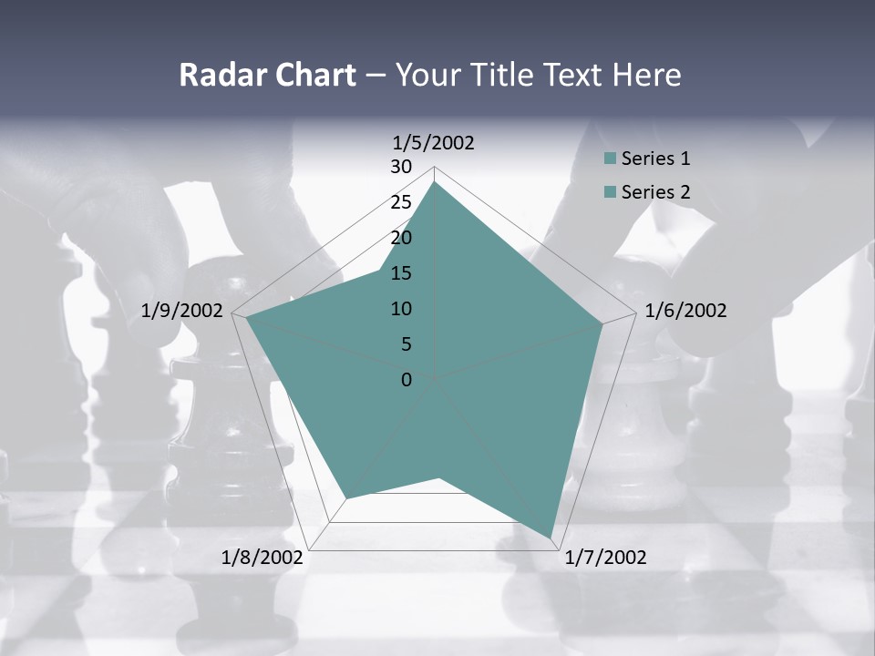 Two Players Facing Off On The Chess Board PowerPoint Template
