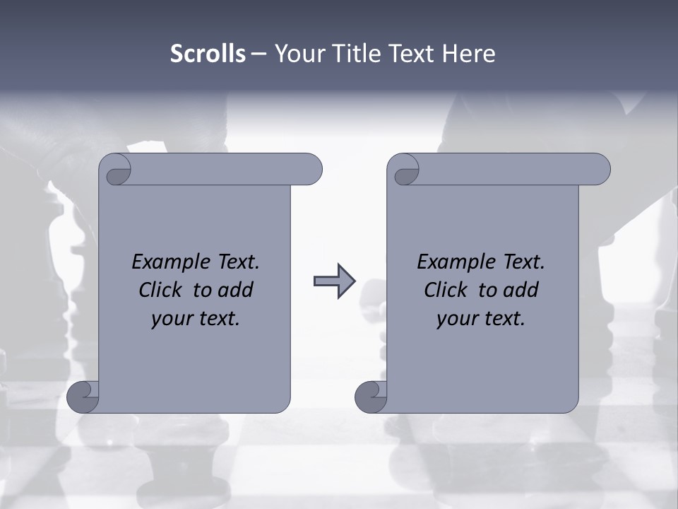Two Players Facing Off On The Chess Board PowerPoint Template