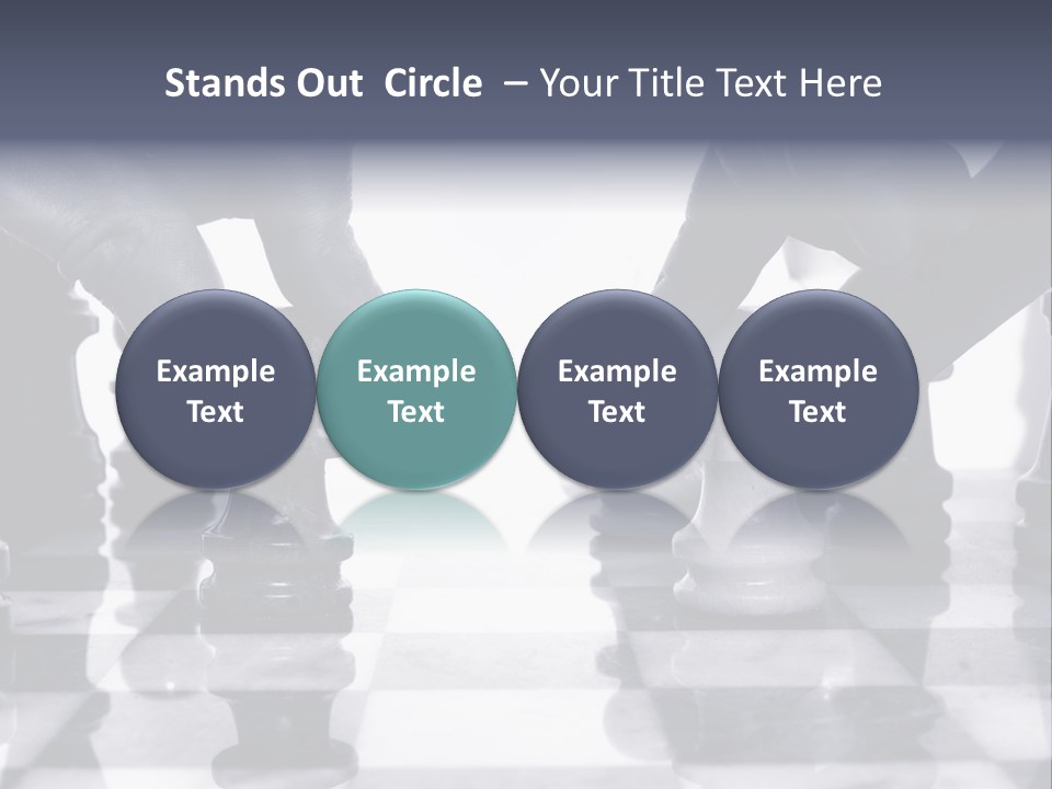 Two Players Facing Off On The Chess Board PowerPoint Template