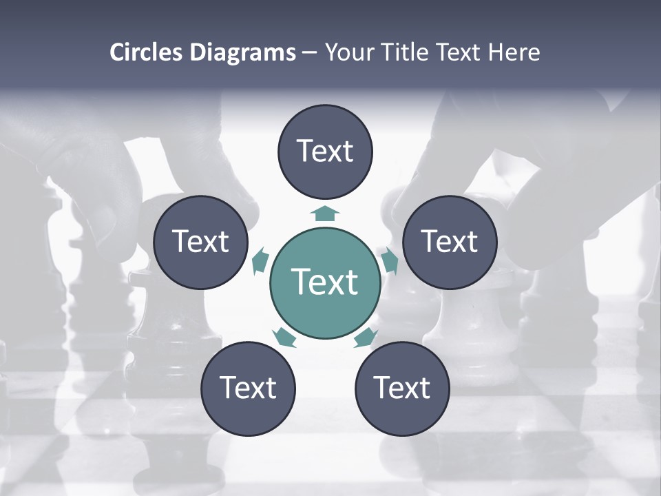 Two Players Facing Off On The Chess Board PowerPoint Template