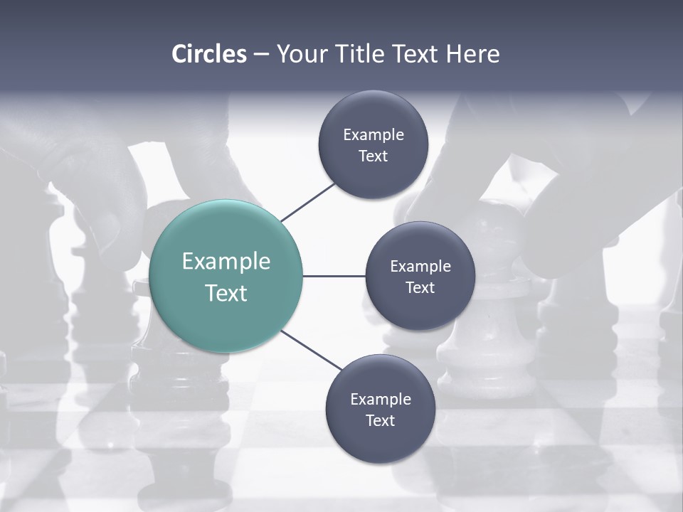 Two Players Facing Off On The Chess Board PowerPoint Template