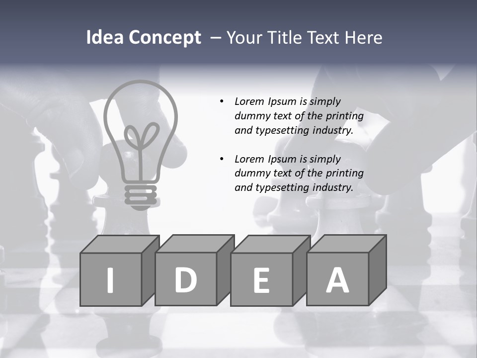Two Players Facing Off On The Chess Board PowerPoint Template