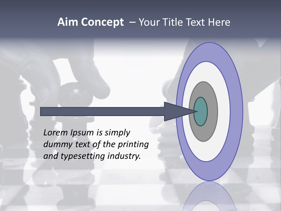 Two Players Facing Off On The Chess Board PowerPoint Template