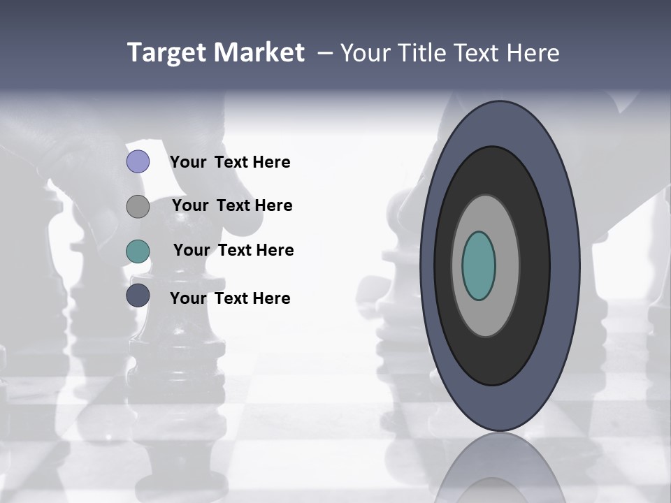 Two Players Facing Off On The Chess Board PowerPoint Template