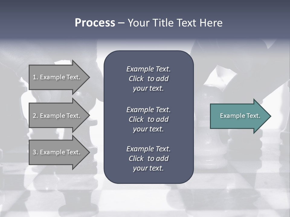 Two Players Facing Off On The Chess Board PowerPoint Template