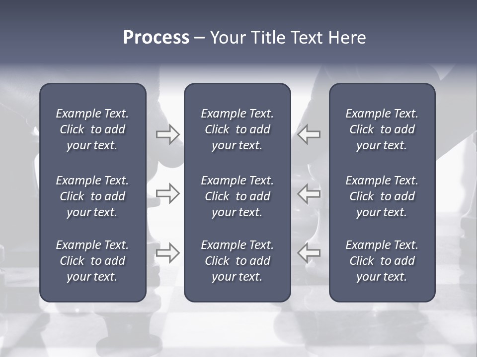 Two Players Facing Off On The Chess Board PowerPoint Template