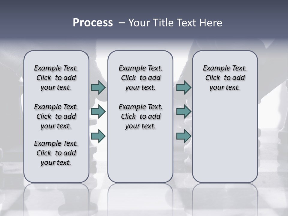 Two Players Facing Off On The Chess Board PowerPoint Template