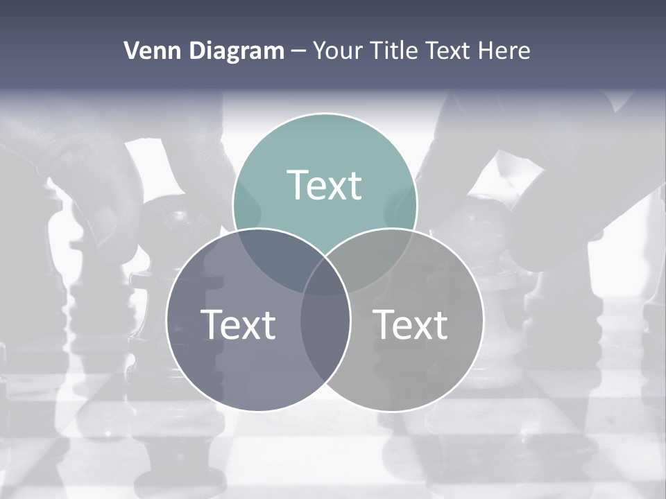Two Players Facing Off On The Chess Board PowerPoint Template