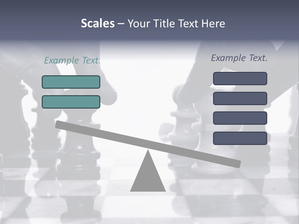 Two Players Facing Off On The Chess Board PowerPoint Template