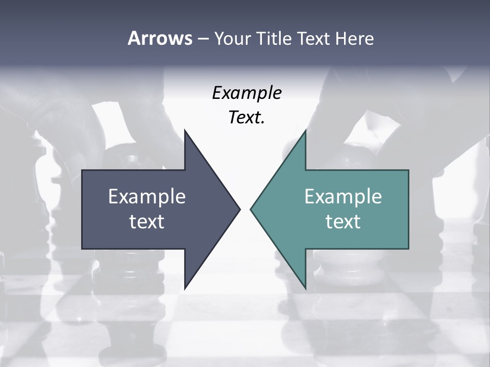 Two Players Facing Off On The Chess Board PowerPoint Template