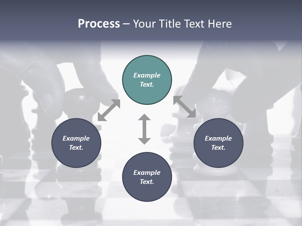 Two Players Facing Off On The Chess Board PowerPoint Template