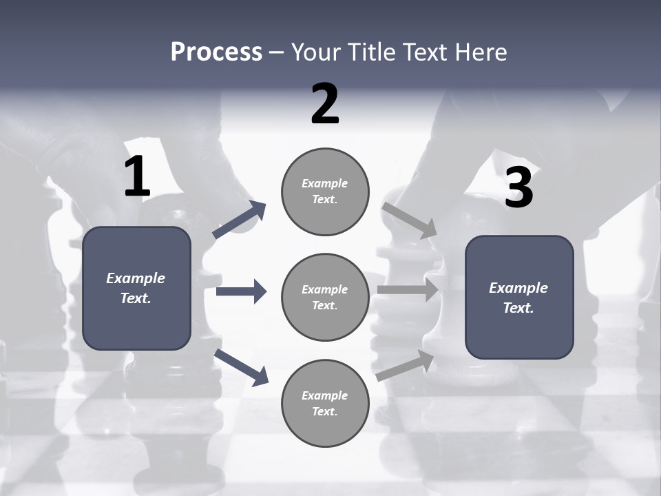 Two Players Facing Off On The Chess Board PowerPoint Template