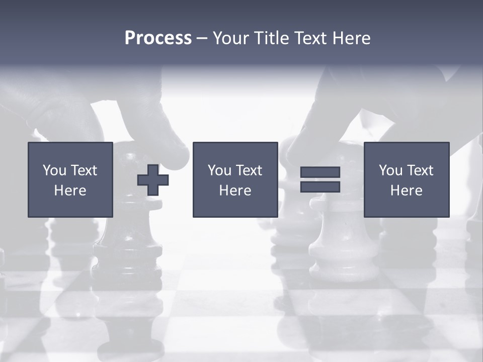 Two Players Facing Off On The Chess Board PowerPoint Template