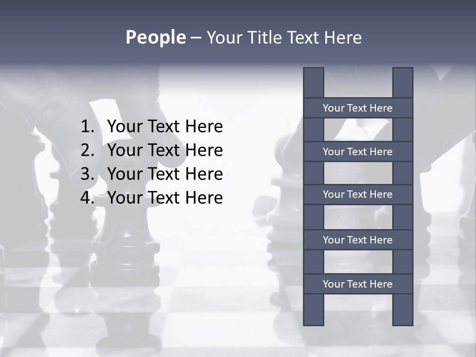 Two Players Facing Off On The Chess Board PowerPoint Template