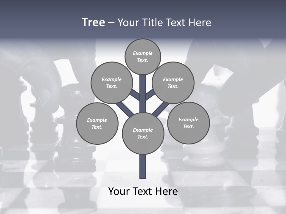 Two Players Facing Off On The Chess Board PowerPoint Template