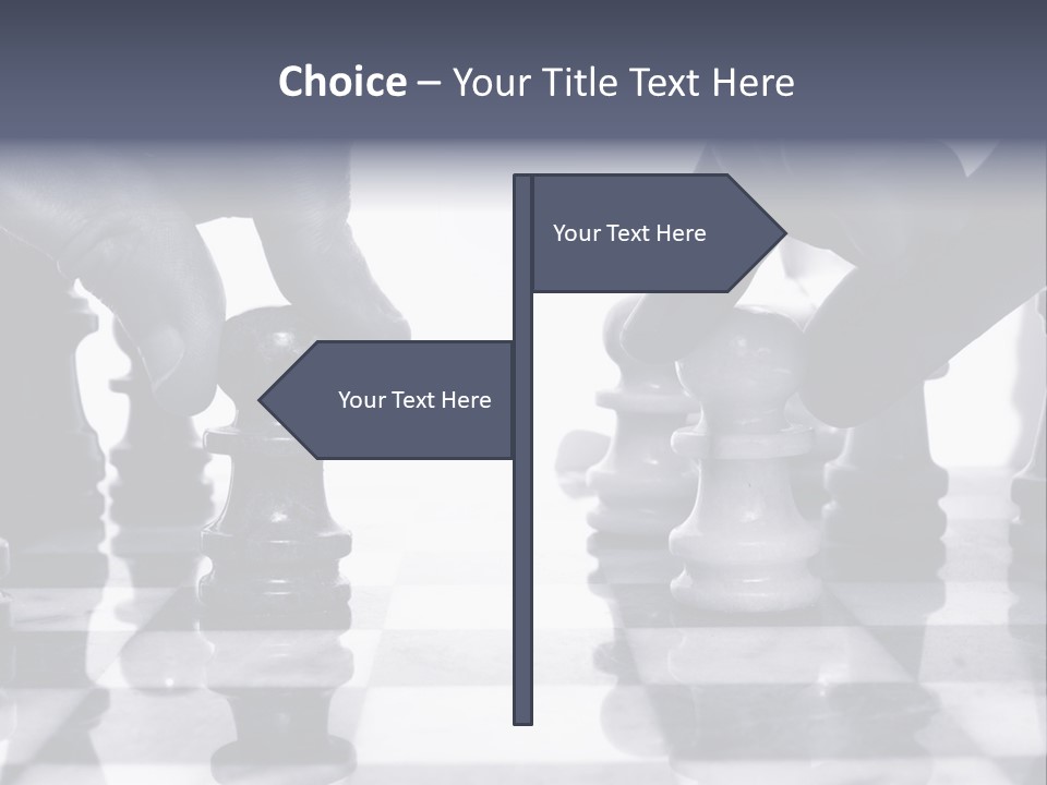 Two Players Facing Off On The Chess Board PowerPoint Template