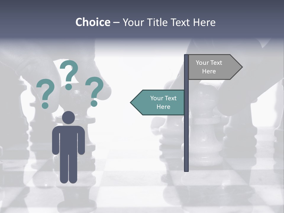Two Players Facing Off On The Chess Board PowerPoint Template