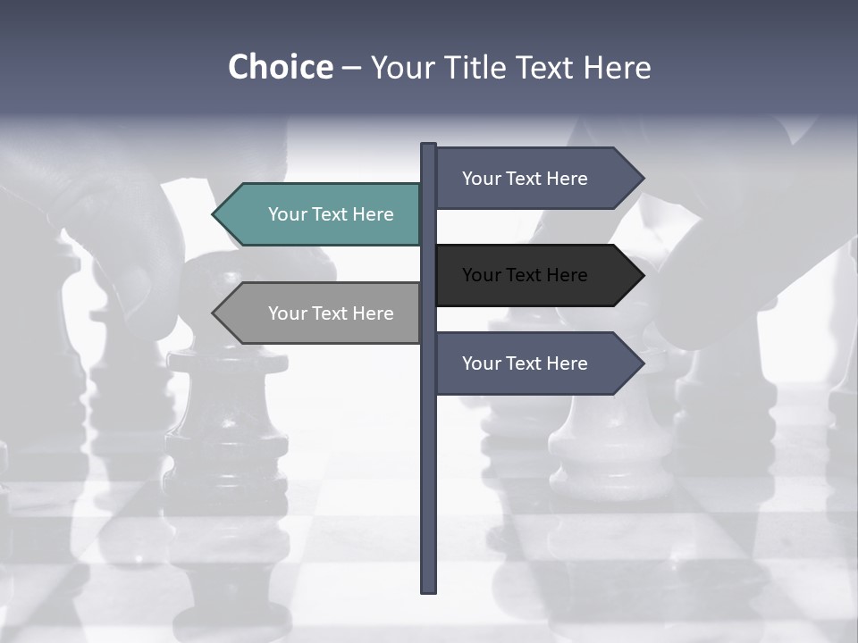 Two Players Facing Off On The Chess Board PowerPoint Template