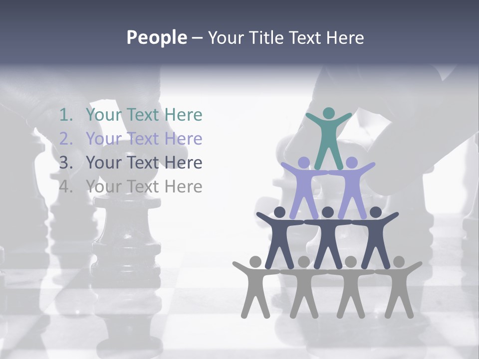 Two Players Facing Off On The Chess Board PowerPoint Template